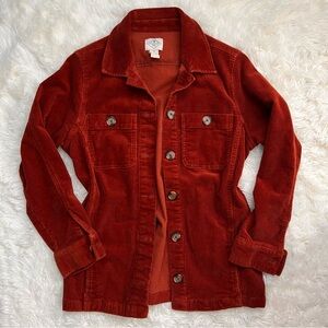 St. John’s Bay Burnt Orange Corduroy Shacket